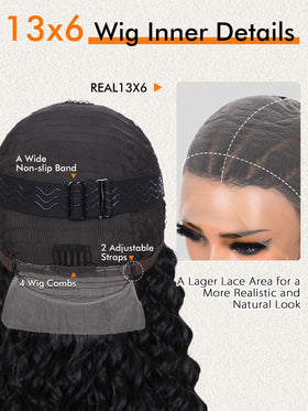 Lady Miranda curly-ends wig front view adds volume for daily or night-out looks.