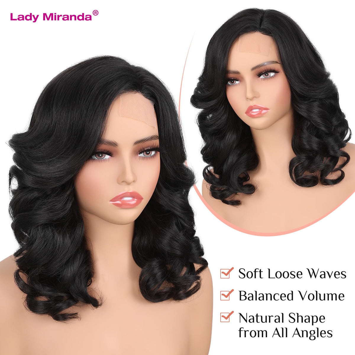 Lady Miranda wig suitable for daily wear, parties, and cosplay with versatile styling
