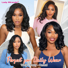 Lady Miranda lace-frontal wig with natural shine for an elegant look