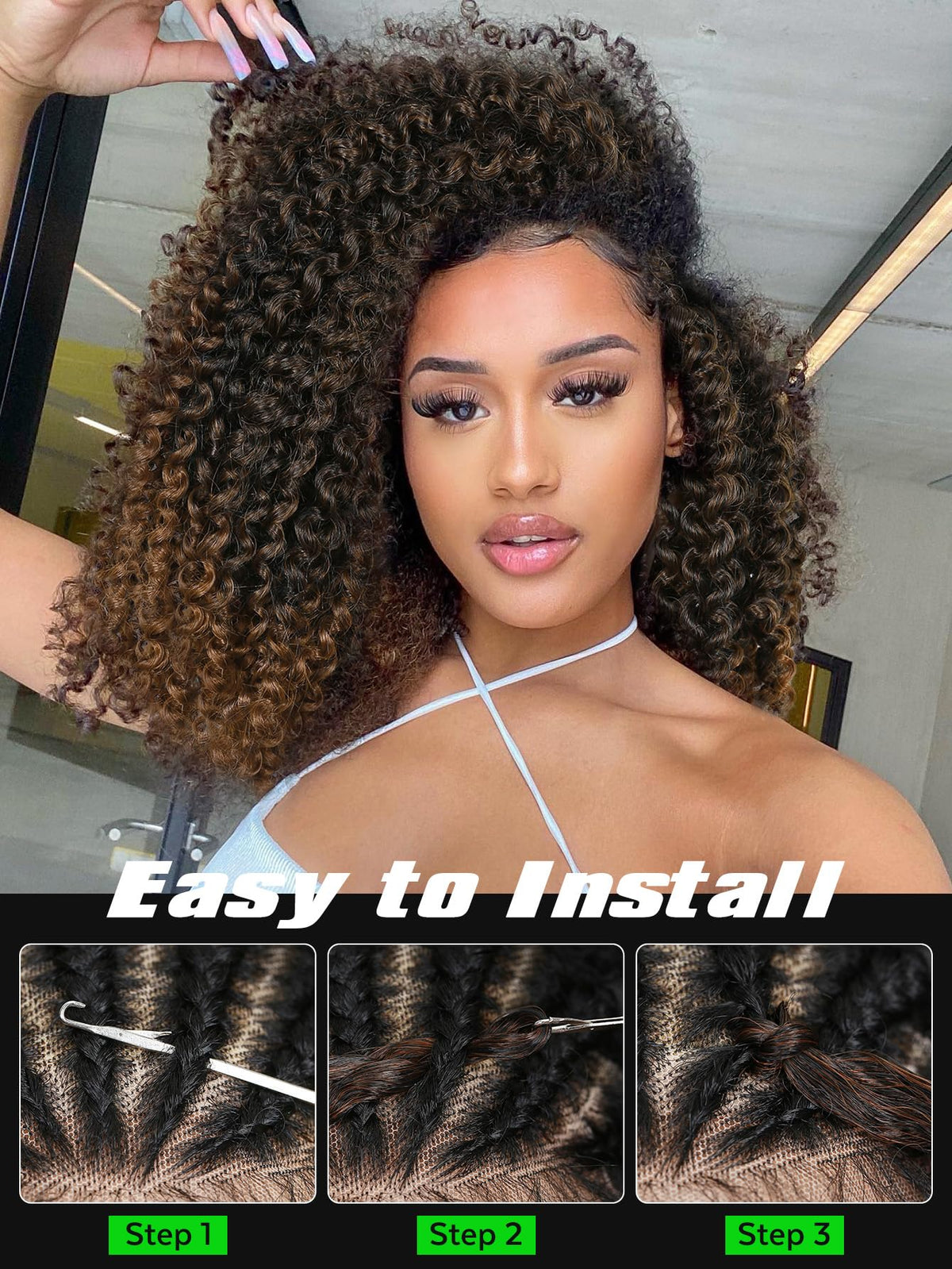 No odor, comfortable all-day wear for synthetic crochet hair