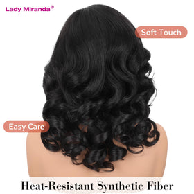 Lady Miranda short natural-wavy wig ideal for quick transformations