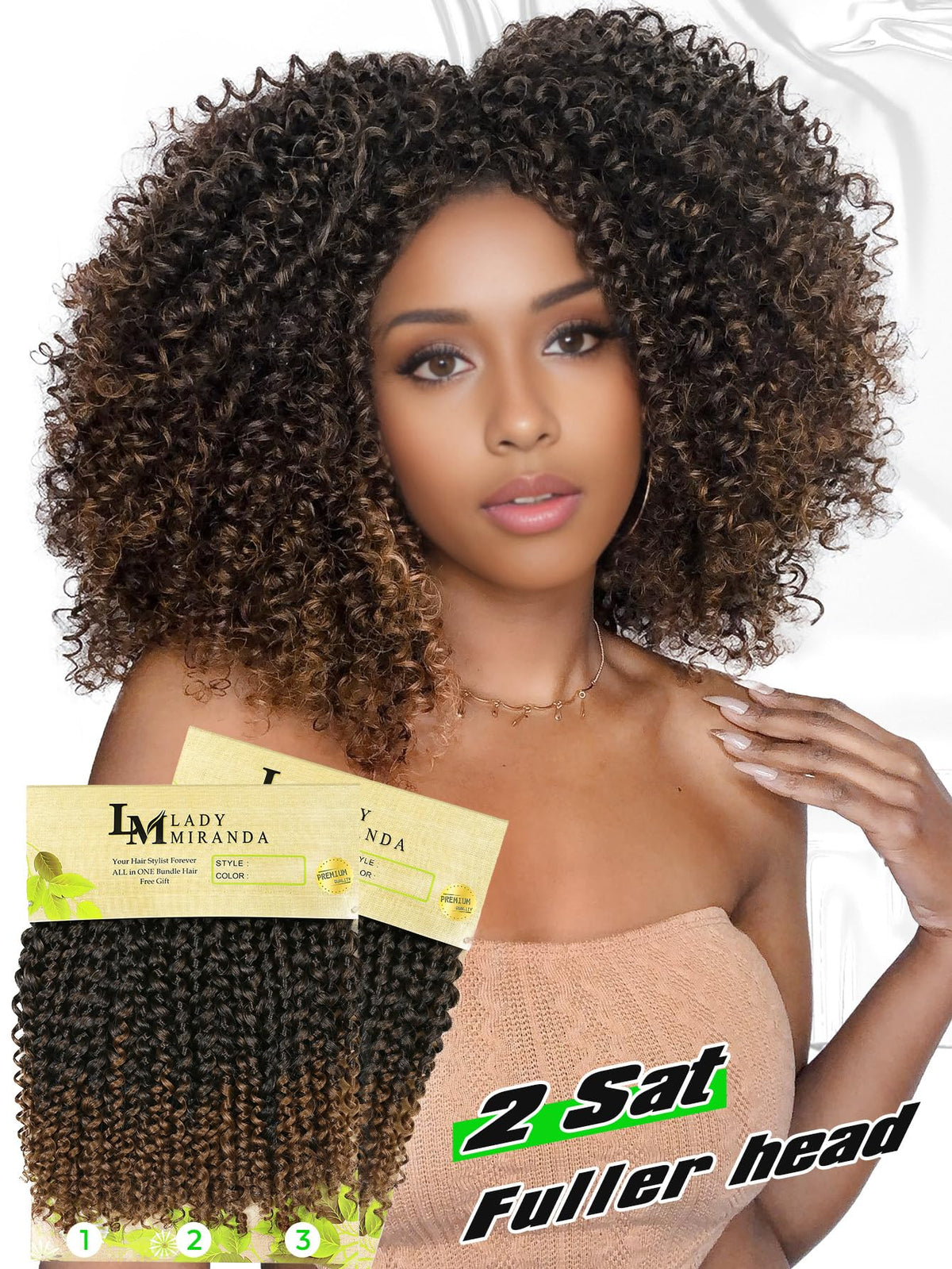 Six packs of 60g each totaling 102 strands for full head look