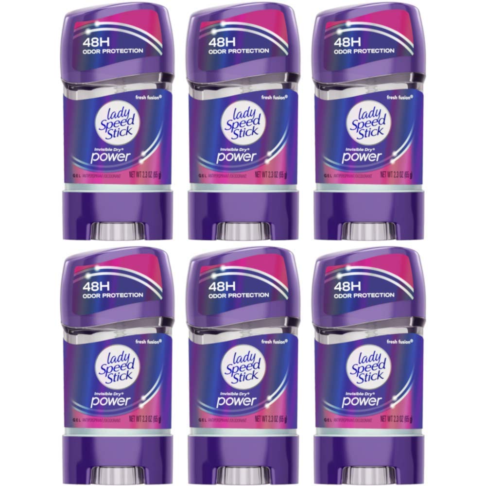 Lady Speed Stick Fresh Fusion Gel application, quick-drying and invisible on skin.