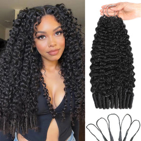 LADYBETU Burmese curly crochet hair 18 inch close-up curl texture and natural shine for everyday wear.