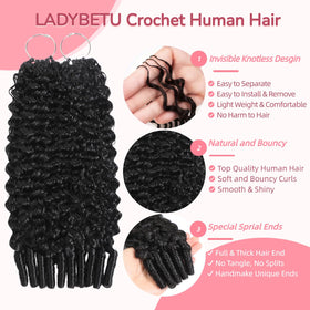 LADYBETU pre-separated feather crochet ready for quick install and hassle-free styling.