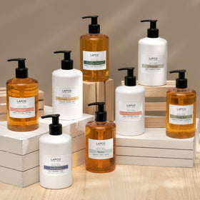LAFCO New York liquid soap label closeup highlights a clean, plant-based formula