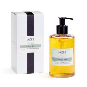 LAFCO New York Feu de Bois liquid soap bottle with olive oil hydration for all skin types