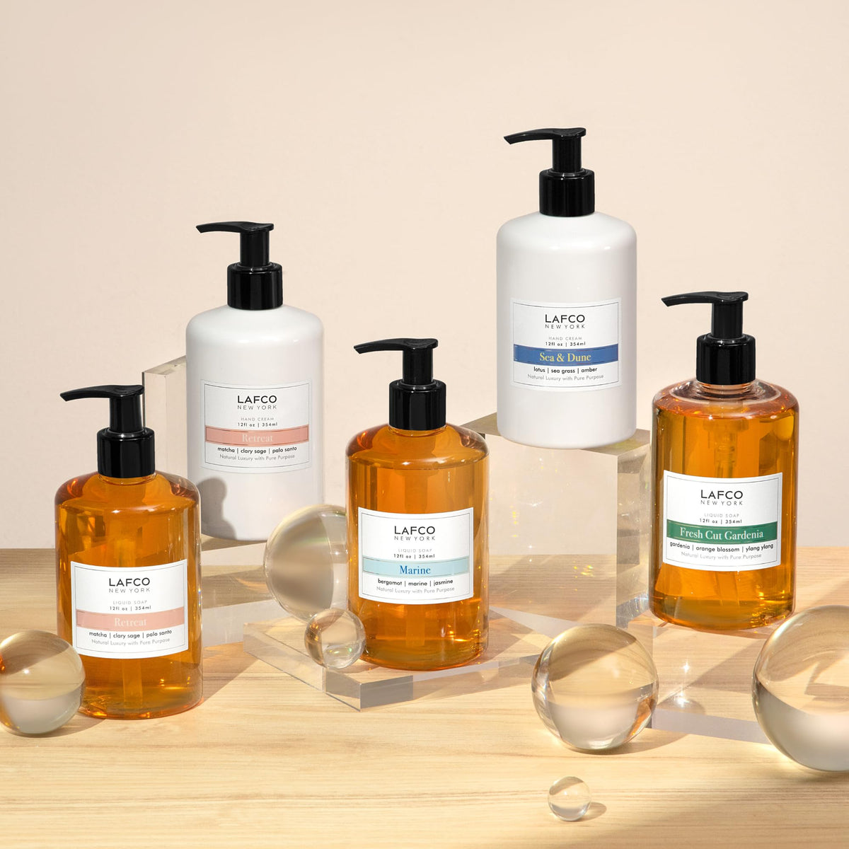LAFCO New York Marine liquid soap nourishes skin with cold-pressed olive oil.