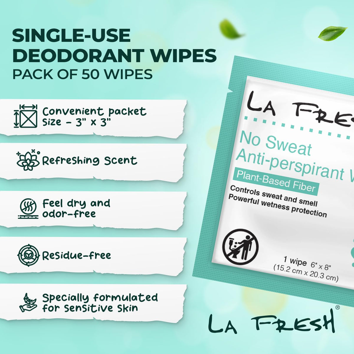 La Fresh Travel Lite Wipes pocket-size design keeps you fresh while traveling.