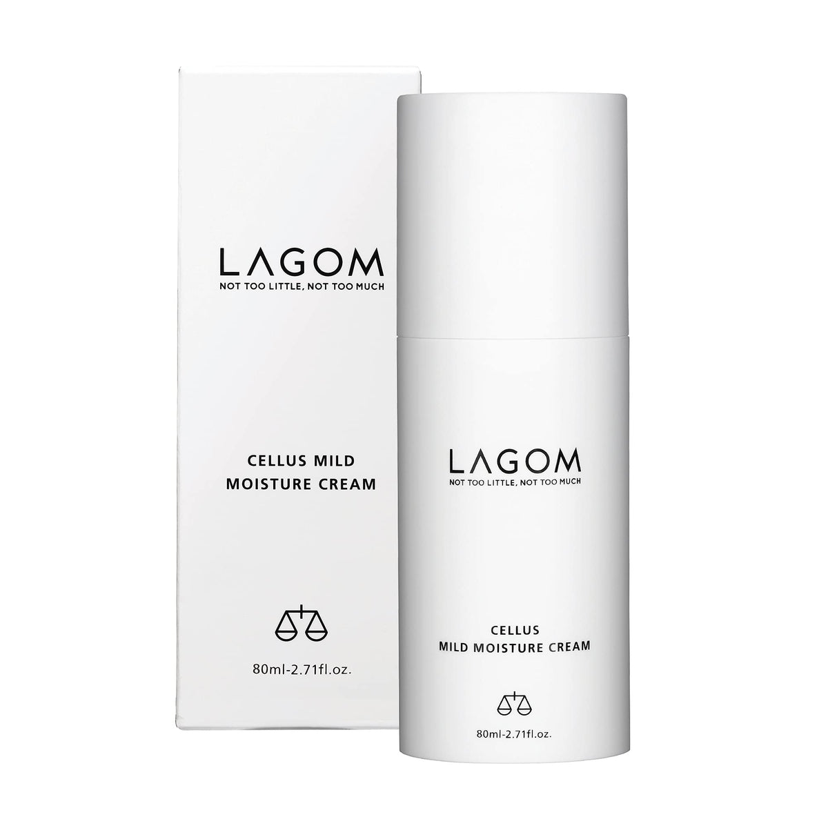 LAGOM Cellus bottle front emphasizes fragrance-free, gentle hydration for sensitive skin.