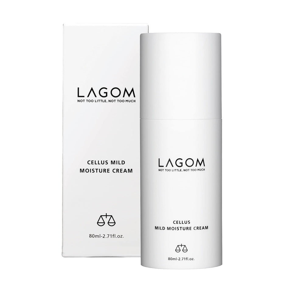 LAGOM Cellus bottle front emphasizes fragrance-free, gentle hydration for sensitive skin.