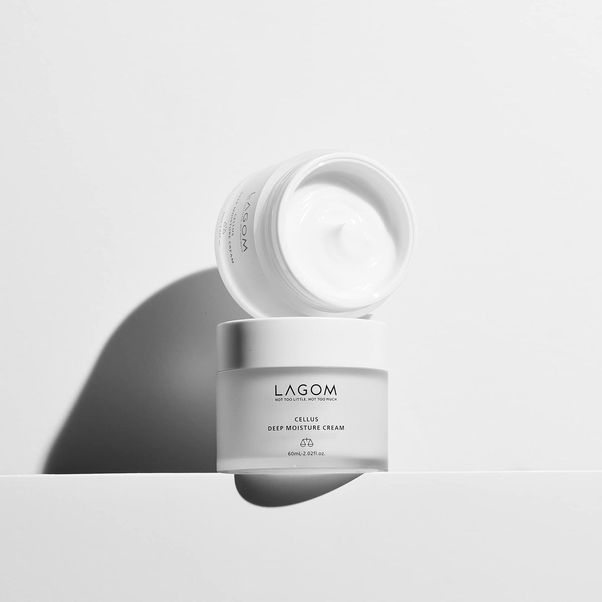 LAGOM Cellus Deep Moisture Cream bottle open indicates easy application.