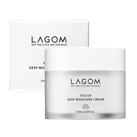 LAGOM Cellus Deep Moisture Cream jar close-up showing smooth daily hydration.