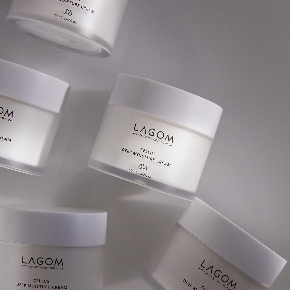 LAGOM Cellus Deep Moisture Cream ingredient panel shows Panthenol and Ceramides for moisture.