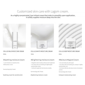 LAGOM Cellus fragrance-free label signals gentle suitability for sensitive skin.