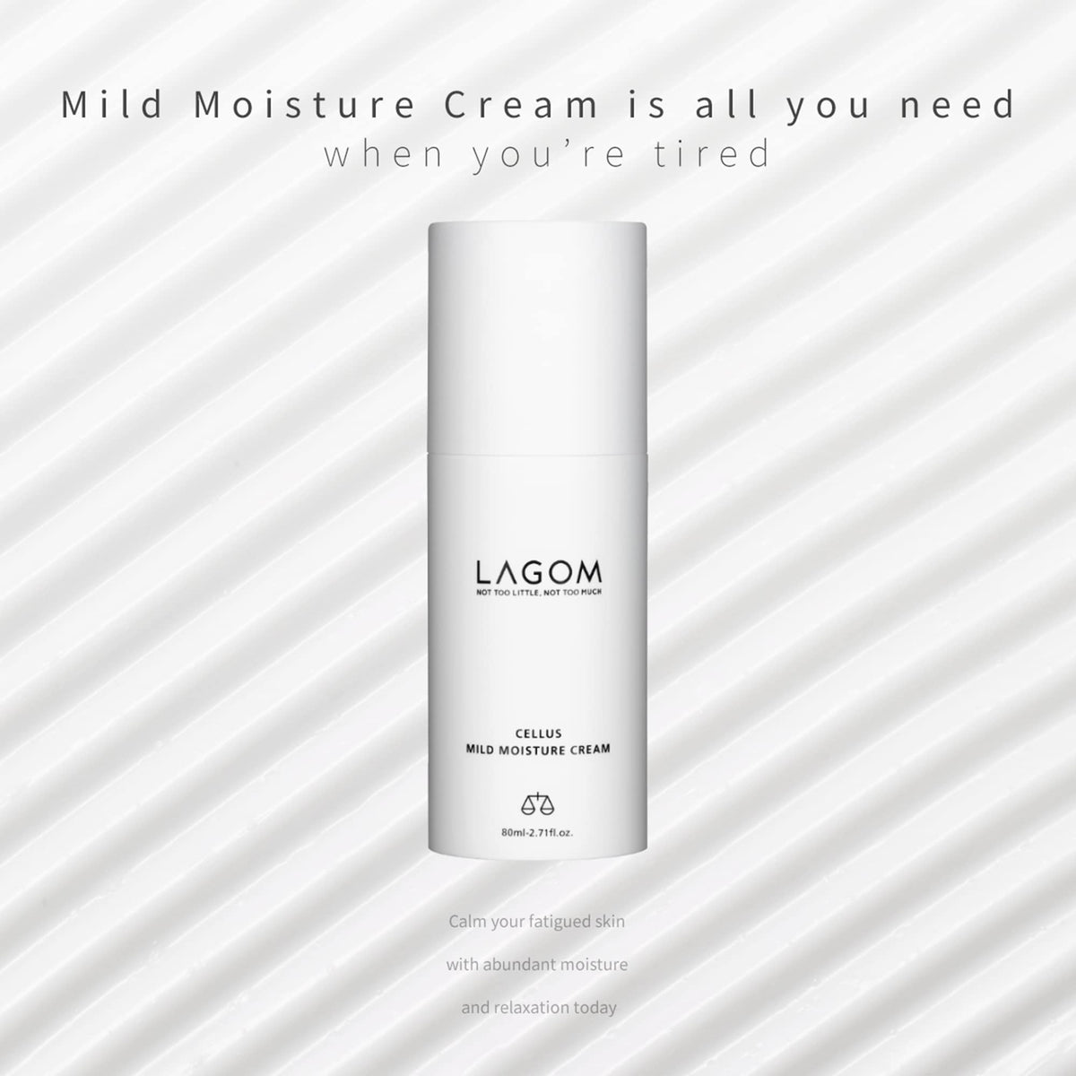 LAGOM Cellus hand-application shows easy, quick moisture for daily use.
