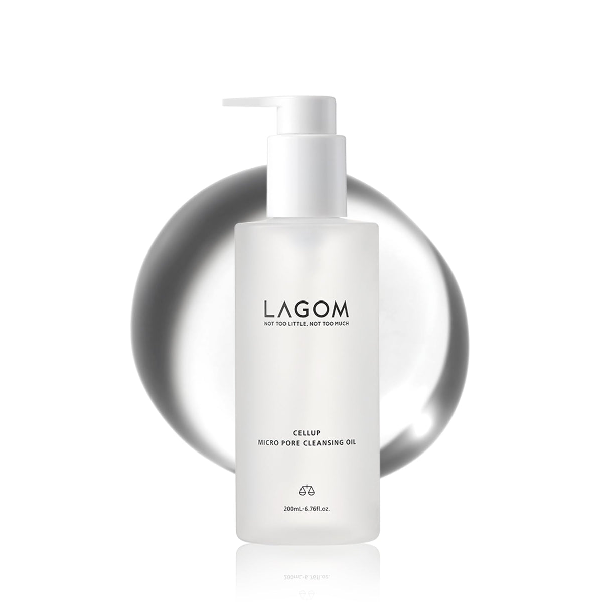LAGOM Micro Pore Cleansing Oil bottle pour for lightweight daily cleansing.
