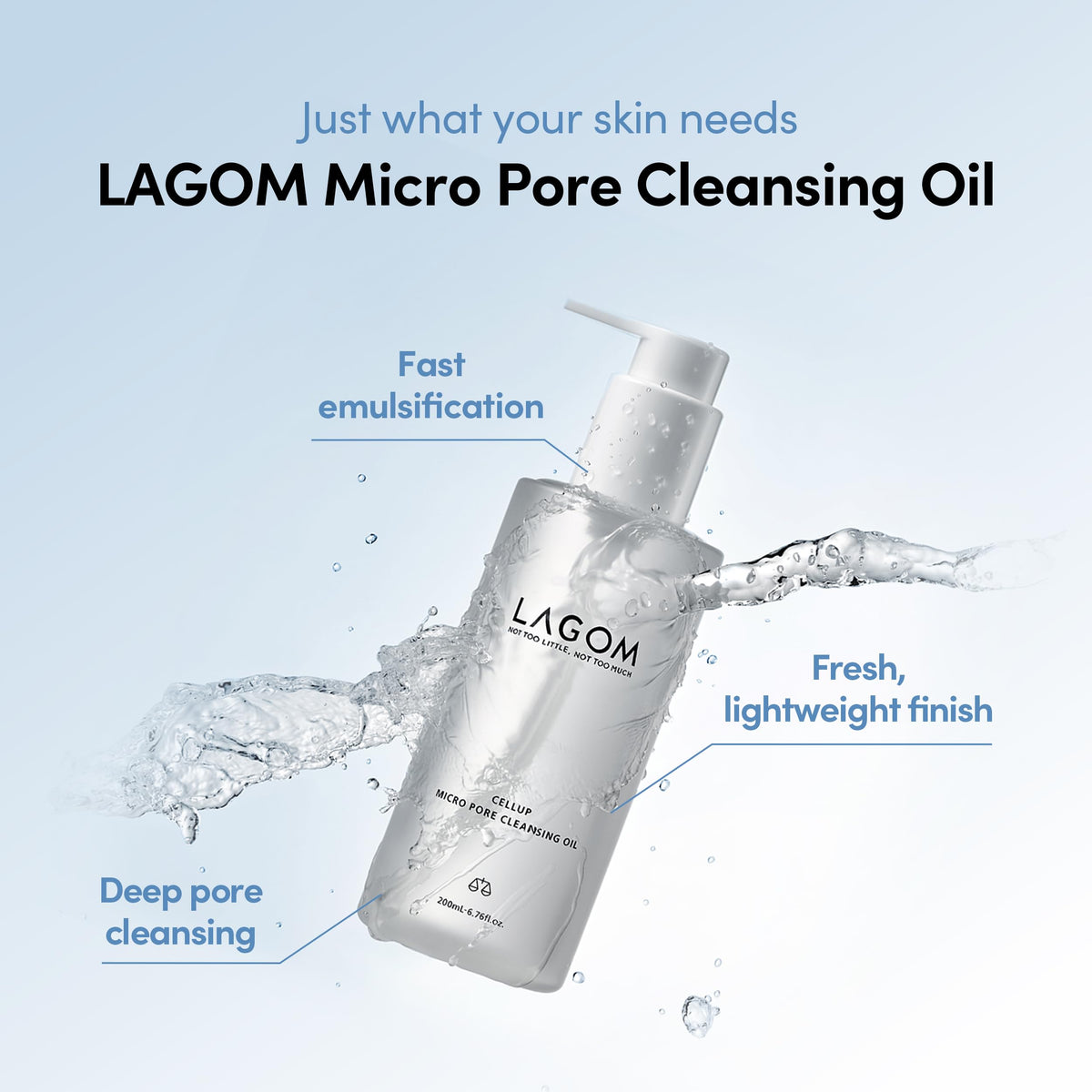 LAGOM label closeup reveals plant-derived formula notes.