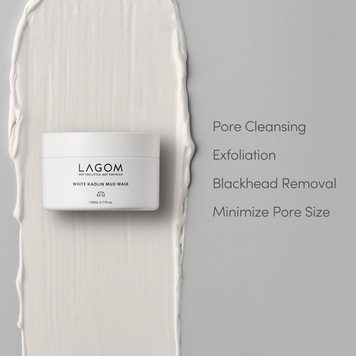 LAGOM Mud Mask for blackhead care helps refine pores and calm skin