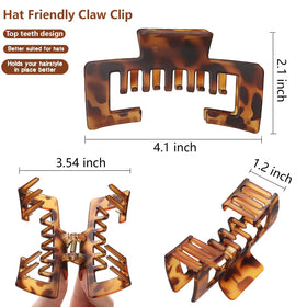 Lahnie claw clip features a heavy-duty spring for secure hold during activity