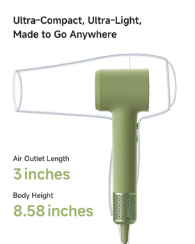 Laifen MINI hair dryer back view highlighting premium finish and grip