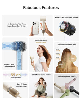 Laifen MINI magnetic nozzle attachment for versatile styling.