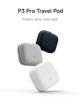 Laifen P3 Pro travel pod grey case open, ready to reveal neatly stored shaving gear.