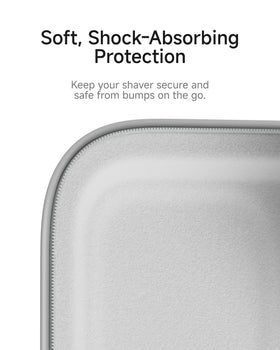 Laifen P3 Pro travel pod grey interior with soft sponge, gentle razor protection.