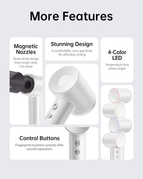Laifen Swift Special Hair Dryer delivers strong airflow with low noise for comfortable styling.