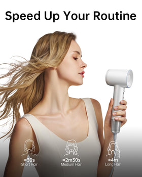 Laifen Swift Special Hair Dryer LED ring shows heat levels for precise styling.