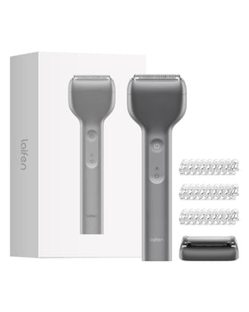 Laifen T1 Pro shaver front view showing compact design for travel-ready grooming