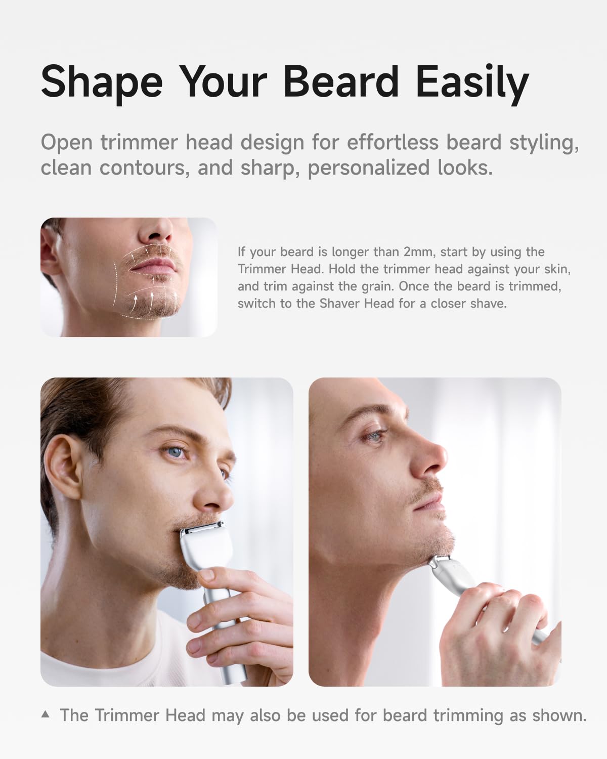 Laifen T1 Pro trimmer guards offering versatility for longer hairs and detailing