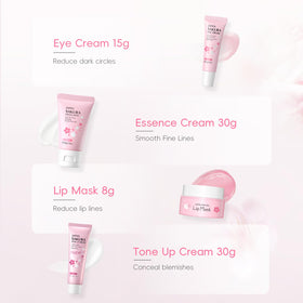 LAIKOU Sakura Skincare Set travel pouch for easy on-the-go hydration