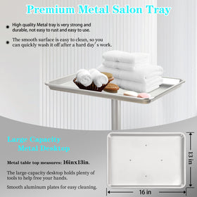 Lailelaodi height-adjustable salon tray set between 22 and 38 inches.