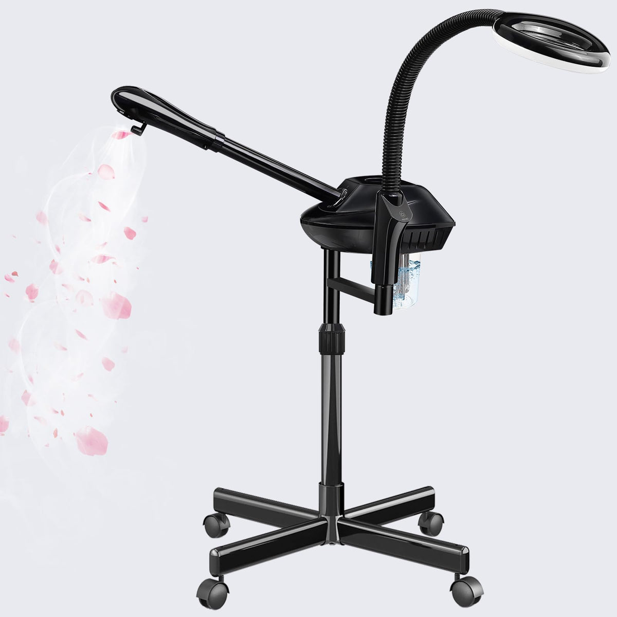 lailelaodi professional facial steamer on wheels for easy at-home spa sessions.