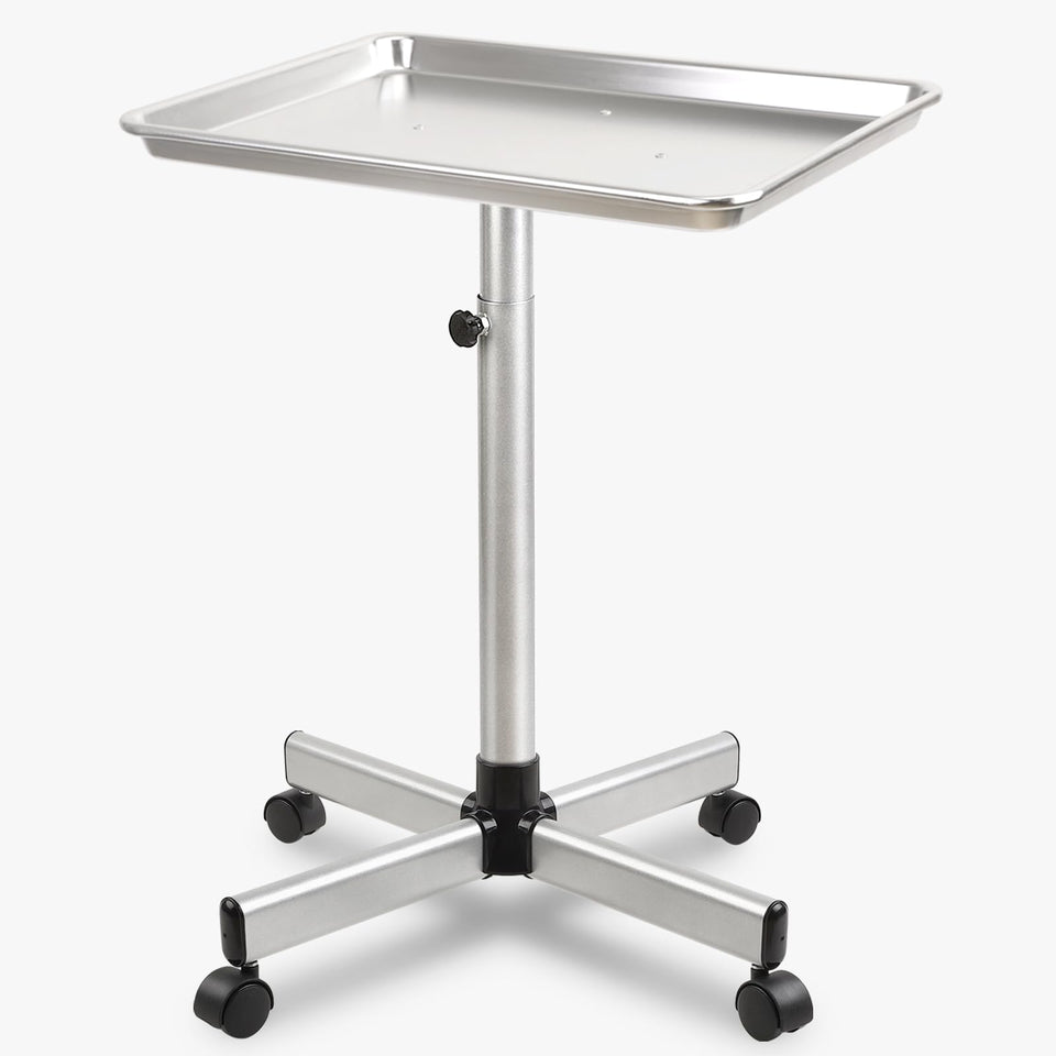 Lailelaodi salon tray on wheels with smooth swiveling casters for easy movement.