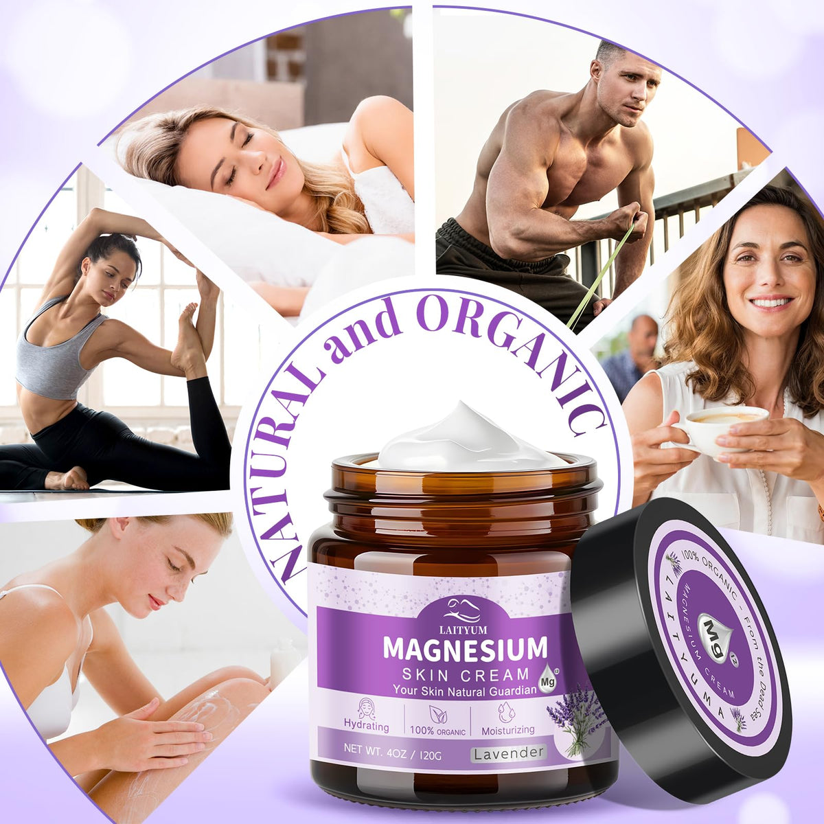 LAITYUM Magnesium Body Lotion eco packaging highlighting sustainable design