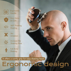 LAJCAEN 7D shaver cleaning reminder symbol supports easy maintenance.