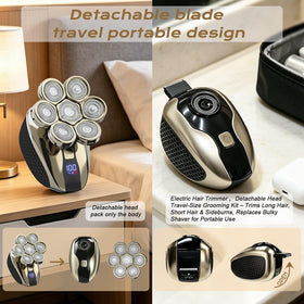 LAJCAEN 7D shaver detachable heads offer versatile grooming options.