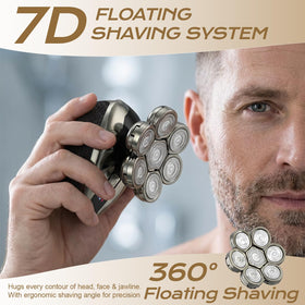 LAJCAEN 7D shaver with LED display helps monitor battery during use.