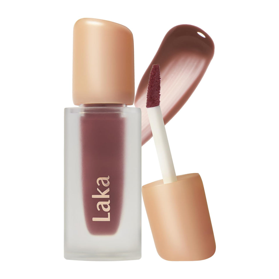 Laka Fruity Glam Tint bottle front showing vibrant glow for daily lips