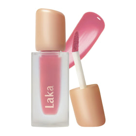Laka Fruity Glam Tint compact front view with a vivid shade for easy color testing