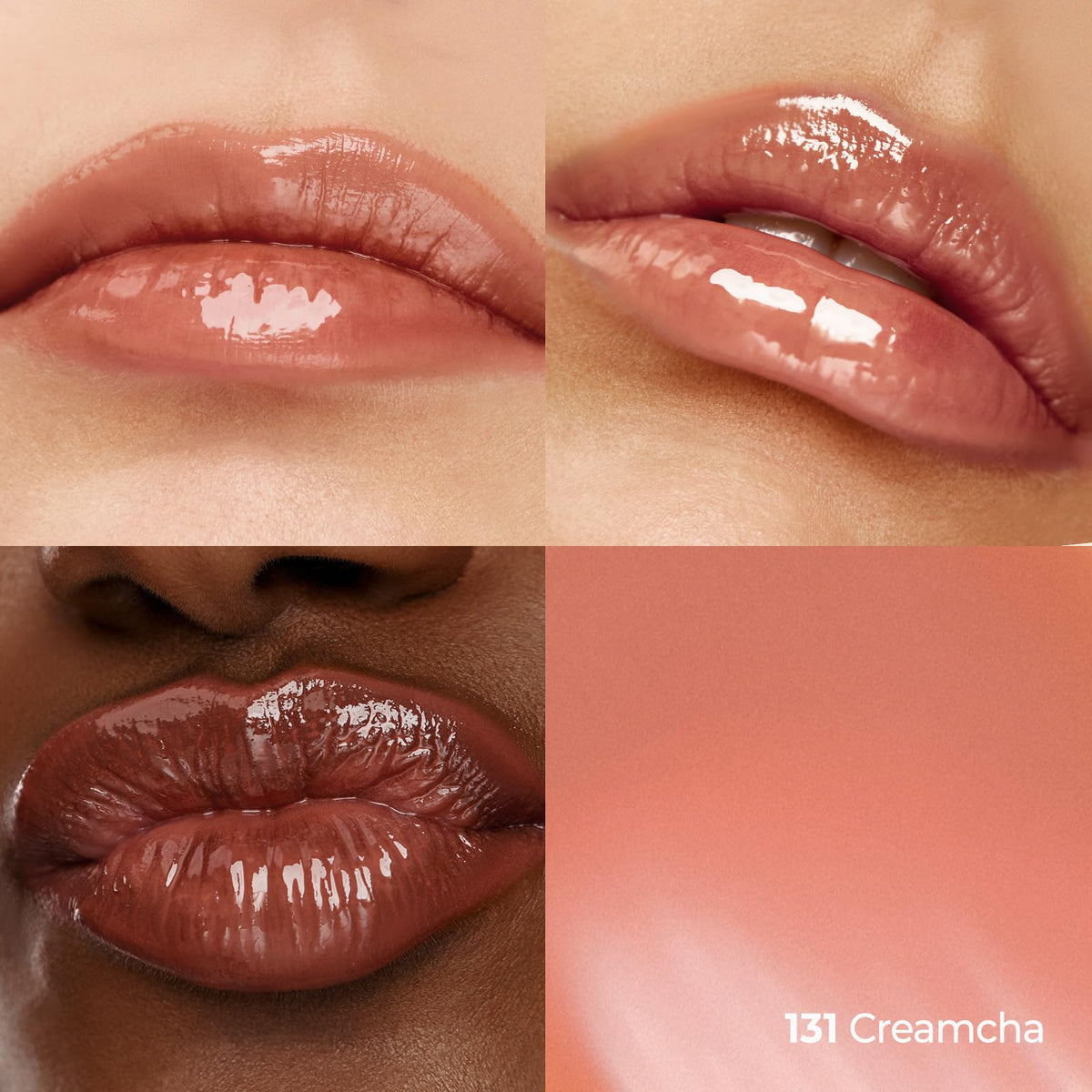 Laka Fruity Glam Tint glassy finish highlights natural lip tone beautifully.