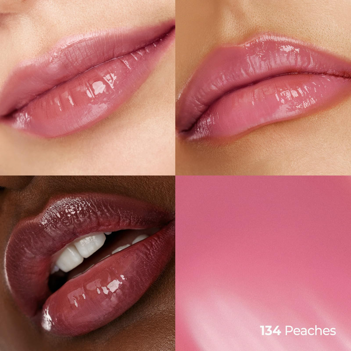 Laka Fruity Glam Tint glassy finish swatch close-up