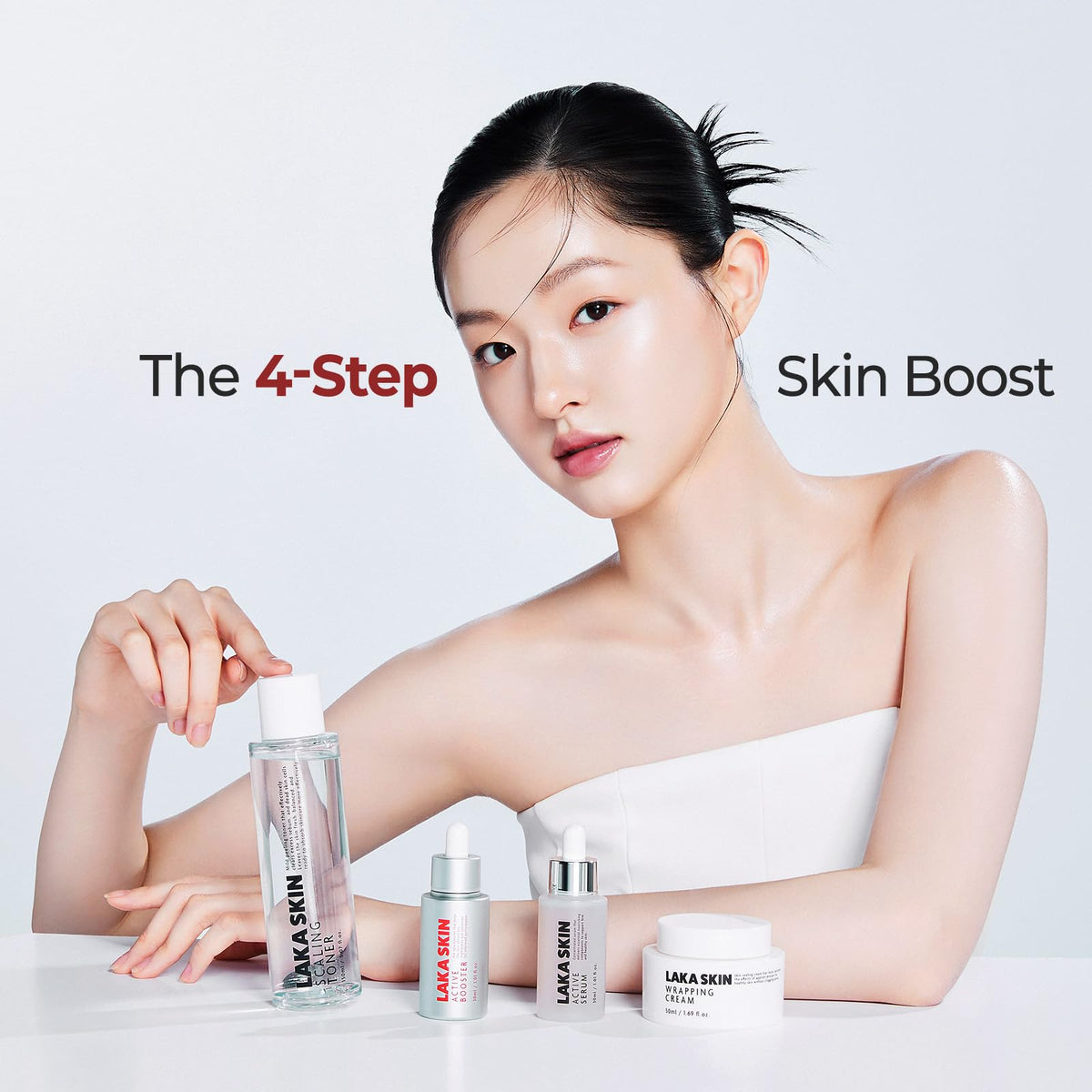 Laka Scaling Toner application demo, integrating into a daily routine.