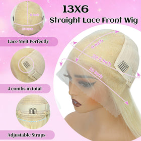 LAKASTATR 200 density blonde wig appears full from root to tip