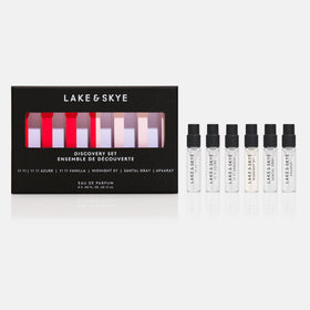 Lake & Skye 11 11 Azure bottle side, fresh floral-woody option.