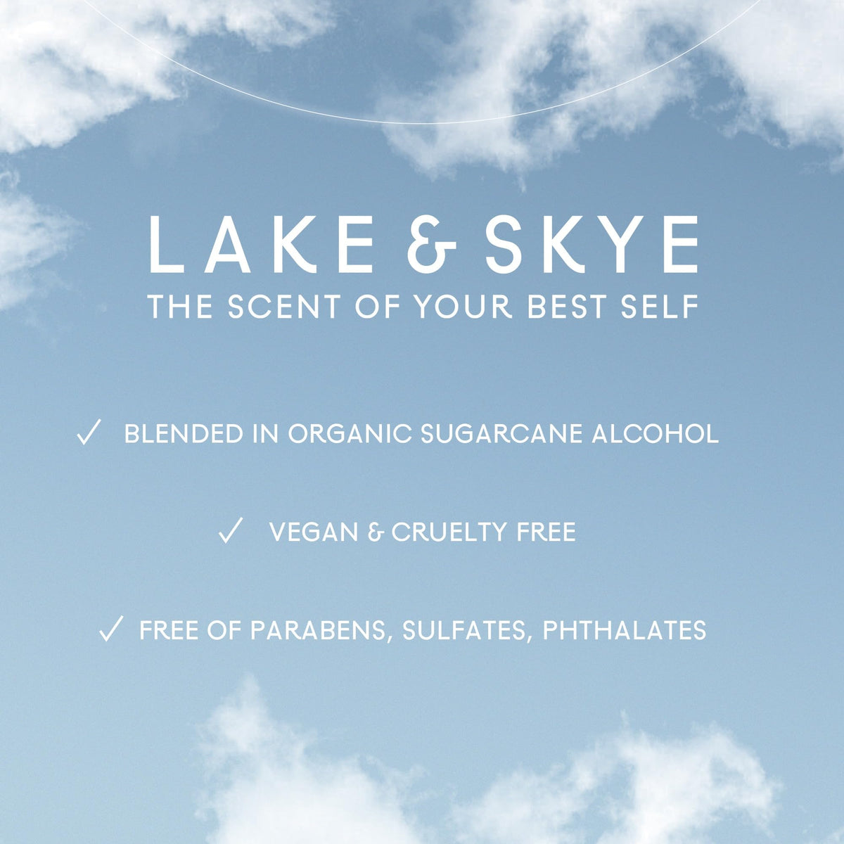 Lake & Skye Santal Gray spray, refined sandalwood base for occasions.
