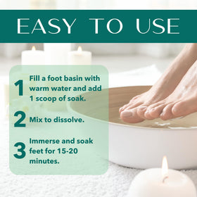 Laki Naturals Pedicure Foot Soak close-up of vegan formula