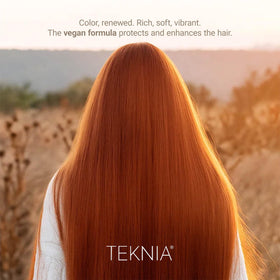 LAKMÉ Teknia Saffron Copper Shampoo rinse scene shows clean finish.